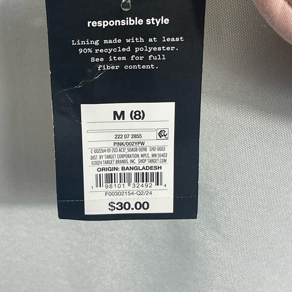 Art Class Girls Size M 8 Pink Quilted Hoodie Kangaroo Pockets Snap Collar NWT - Picture 9 of 16